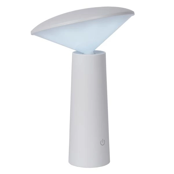 Lucide JIVE - wiederaufladbare Tischlampe Innen/Außen - Akku/Batterie - Ø 13,7 cm - LED Dim. - CCT - 1x3W 2800K/6500K - IP44 - Weiß - detail 1